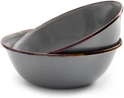 Barebones Emaille Bowl 2 Pieces 33 Barebones Emaille Bowl 2 Pieces -Cmping En Plein Air barebones emaille bowl 2 pieces slate grey slate grey 2 2