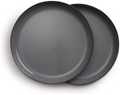 Barebones Emaille Plate 2 Pieces Slate Grey -Cmping En Plein Air barebones emaille plate 2 pieces slate grey 0 1
