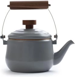 Barebones Enamel Teapot Stone Grey