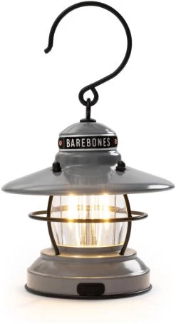 Barebones Mini Edison Lantern -Cmping En Plein Air barebones mini edison lantern grey grey 1