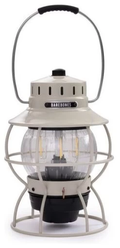 Barebones Railroad Lantern -Cmping En Plein Air barebones railroad lantern vintage white 6