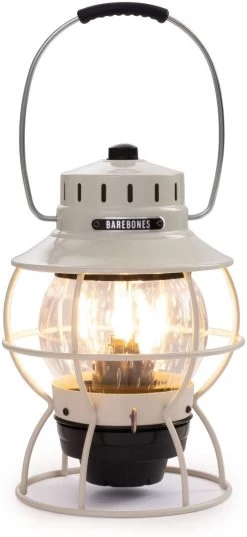 Barebones Railroad Lantern -Cmping En Plein Air barebones railroad lantern vintage white 7