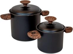 Bo-Camp Set De Cuisson Hading Compact 2 Black-Brown -Cmping En Plein Air bo camp kookset hading compact 2 black brown 0 1