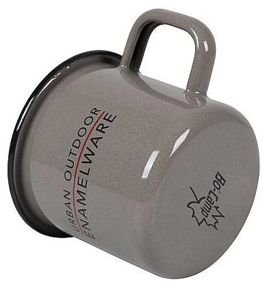 Bo-Camp - Urban Outdoor Mok Emaille Taupe 5 Bo-Camp - Urban Outdoor Mok Emaille Taupe – Image 3