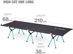 Helinox High Cot One -Cmping En Plein Air helinox high cot one black cyan blue 4 1