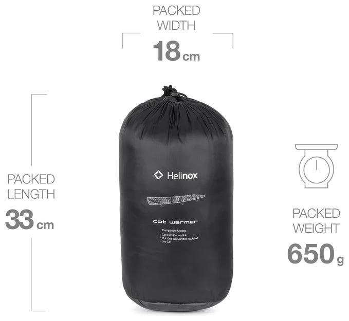 Helinox Reversible Cot Warmer Quilted Black/Iron 9 Helinox Reversible Cot Warmer Quilted Black/Iron – Image 7