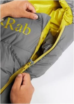 RAB Ascent Pro 400 Regular -Cmping En Plein Air rab ascent pro 400 regular granite left zip granite 8