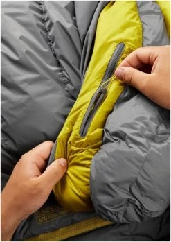 RAB Ascent Pro 400 Regular -Cmping En Plein Air rab ascent pro 400 regular granite left zip granite 9