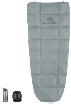 Sea To Summit Cinder CdI - Integrated Down Quilt Large -Cmping En Plein Air sea to summit cinder cdi integrated down quilt large pale grey dark grey 2 1