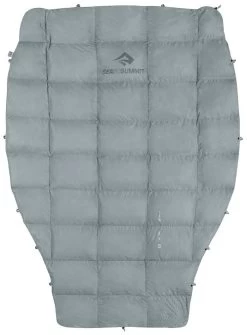 Sea To Summit Cinder CdI - Integrated Down Quilt Large -Cmping En Plein Air sea to summit cinder cdi integrated down quilt large pale grey dark grey 3 1