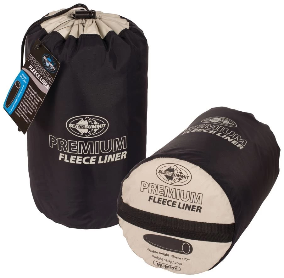 Sea To Summit Premium Fleece Mummy Liner Black 5 Sea To Summit Premium Fleece Mummy Liner Black – Image 3