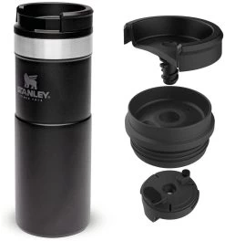 Stanley The NeverLeak Travel Mug 0,47L -Cmping En Plein Air stanley the neverleak travel mug 0 47l matte black 470 ml matte black 1