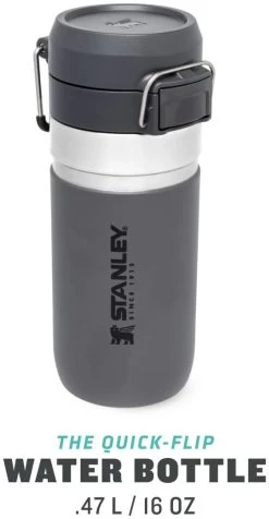 Stanley The Quick Flip Water Bottle 0,47 L -Cmping En Plein Air stanley the quick flip water bottle 0 47l charcoal 1 1