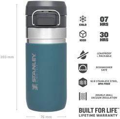Stanley The Quick Flip Water Bottle 0,47 L -Cmping En Plein Air stanley the quick flip water bottle 0 47l lagoon 7 1