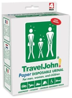 TravelJohn Plaszakjes Papier 4 Pièces